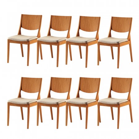 Conjunto de 8 Cadeiras Scala com Assento em Linho 10335068