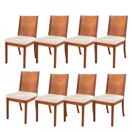 Conjunto 8 Cadeiras Florenca Tecido Linho Bege 10568196